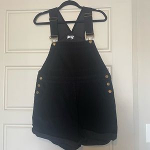 Princess Polly Black Corduroy Overalls